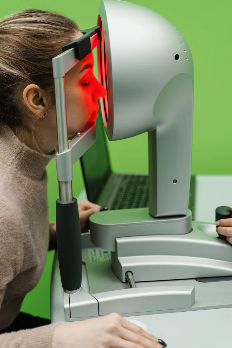 Paciente en Topógrafo Corneal | Utrera Oftalmólogo